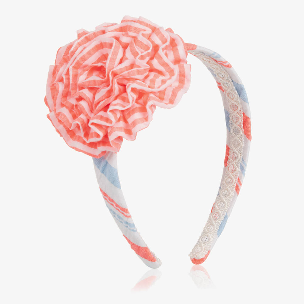 Rochy-Girls Neon Pink & Blue Stripe Hairband | Childrensalon