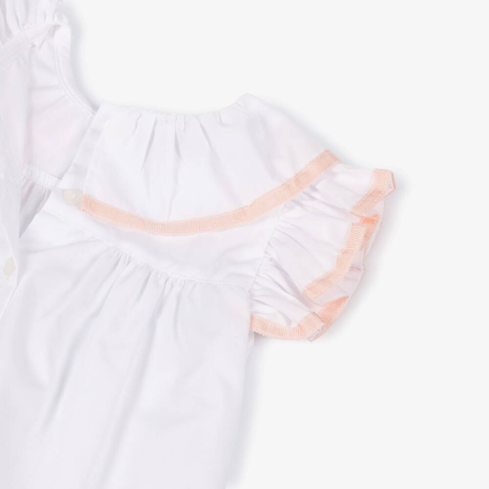 Rochy-Girls Pink & Blue Zigzag Cotton Shorts Set | Childrensalon