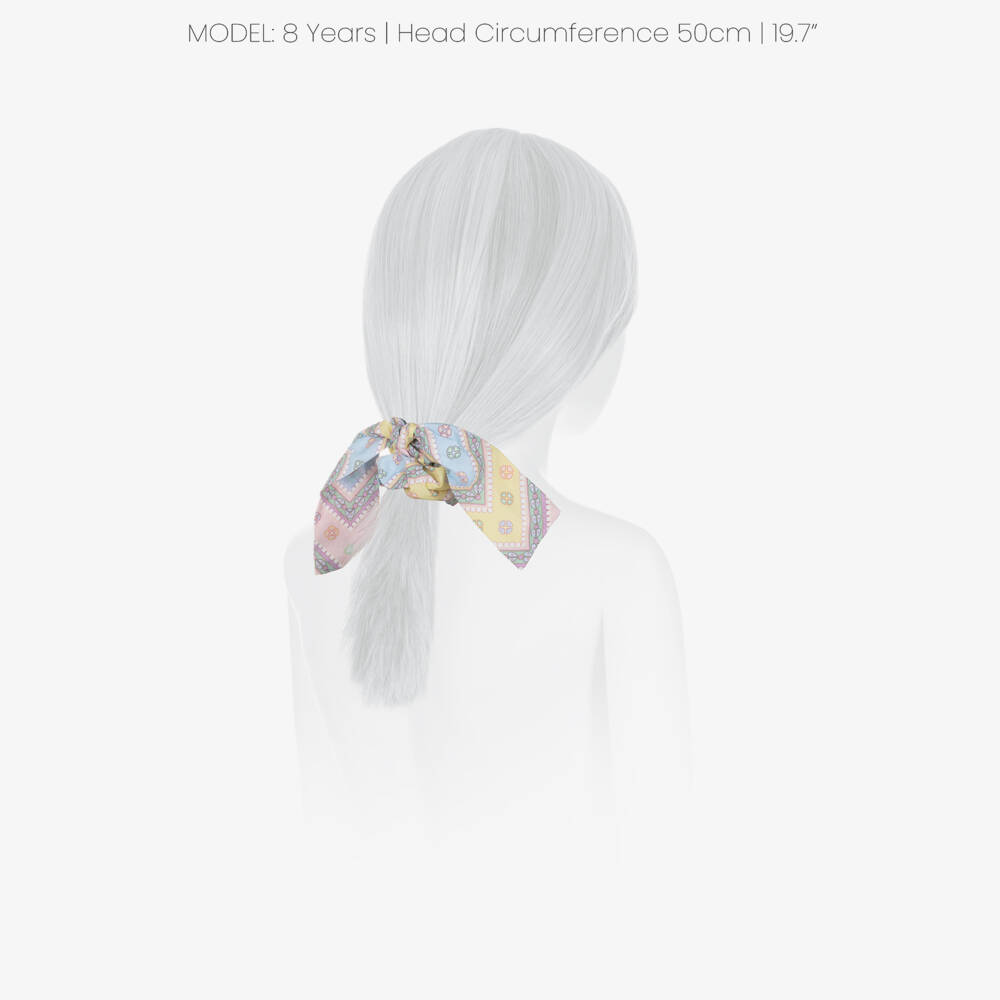 Rochy-Girls Pink & Blue Zigzag Cotton Shorts Set with Scrunchie | Childrensalon