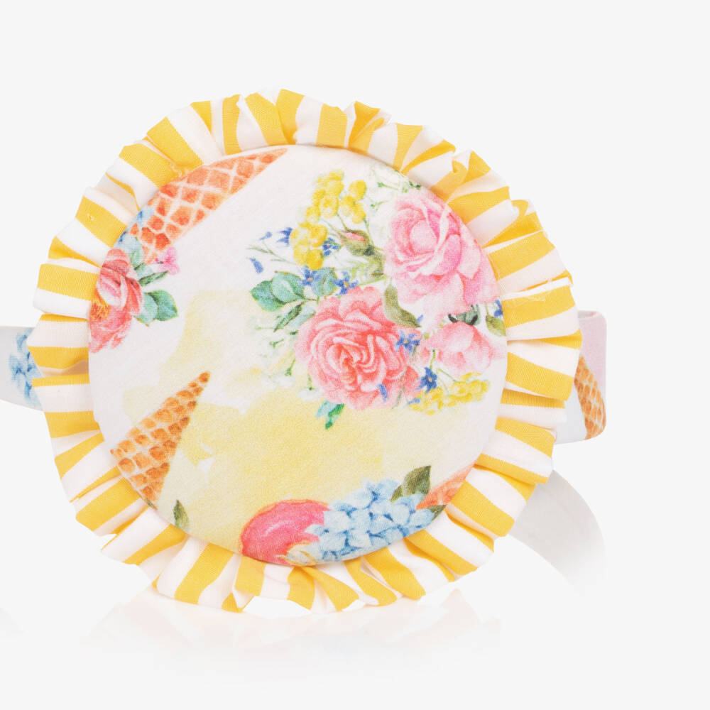 Rochy-Girls Yellow & Pink Floral Ice Cream Hairband | Childrensalon