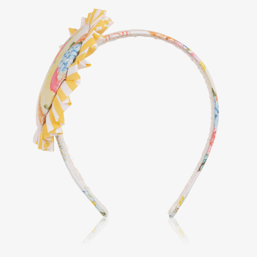 Rochy-Girls Yellow & Pink Floral Ice Cream Hairband | Childrensalon