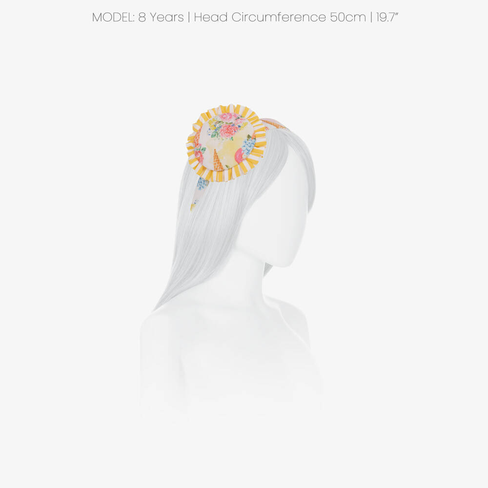Rochy-Girls Yellow & Pink Floral Ice Cream Hairband | Childrensalon
