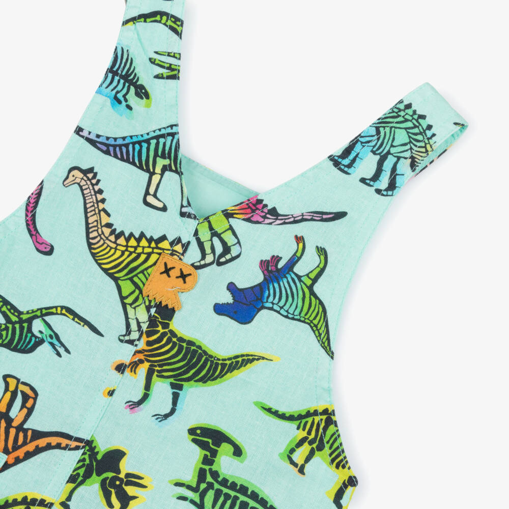 Rock Your Baby-Полукомбинезон аква-зеленого цвета с динозаврами для малышей | Childrensalon