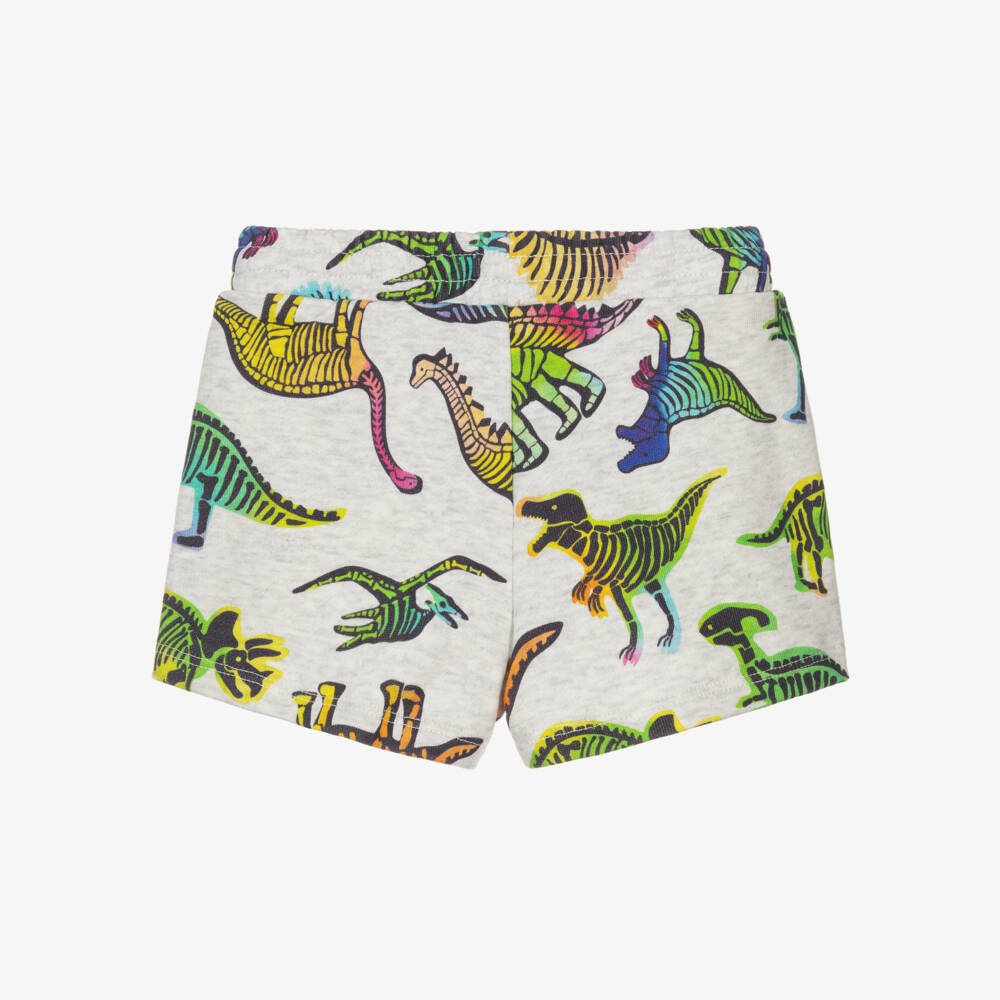 Rock Your Baby-Шорты серые из меланжа с динозаврами для мальчиков | Childrensalon