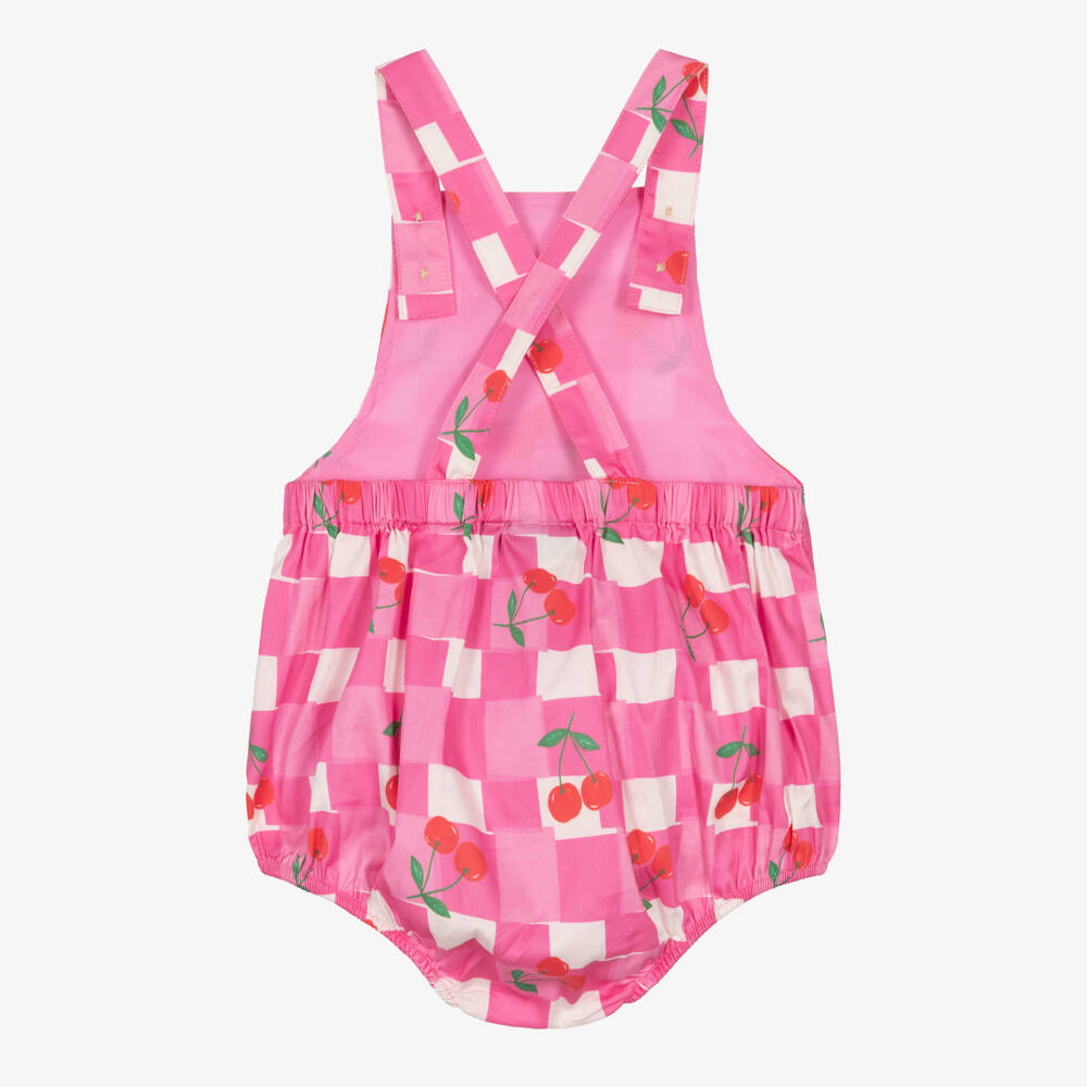 Rock Your Baby-Песочник розовый в клетку с вишневым принтом для малышек | Childrensalon