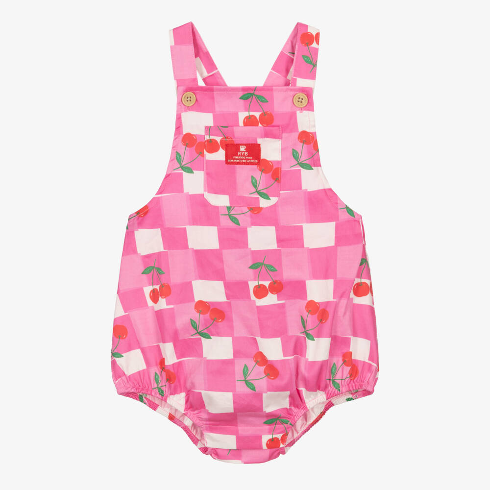 Rock Your Baby-بودي سوت بنقشة كرز لون زهري للبنات الرضع | Childrensalon