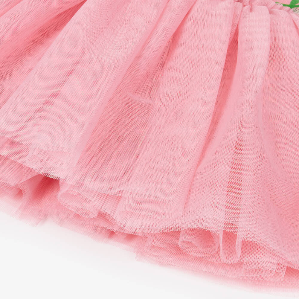 Rock Your Baby-Baby Girls Pink Cherry Jersey & Tulle Dress | Childrensalon