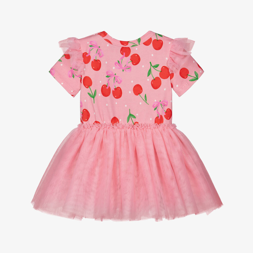 Rock Your Baby-Baby Girls Pink Cherry Jersey & Tulle Dress | Childrensalon