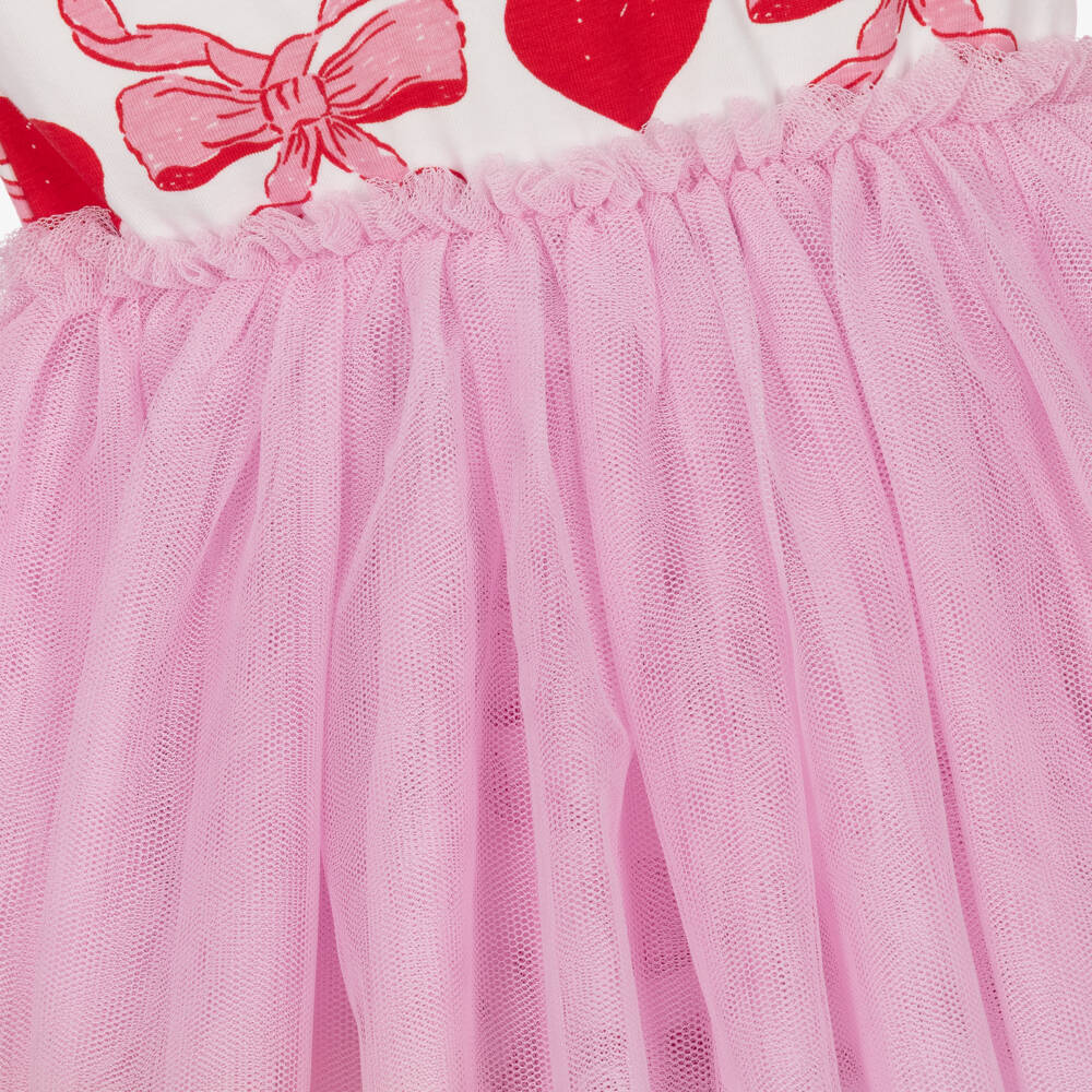 Rock Your Baby-Baby Girls Pink & Red Heart Print Tutu Dress | Childrensalon