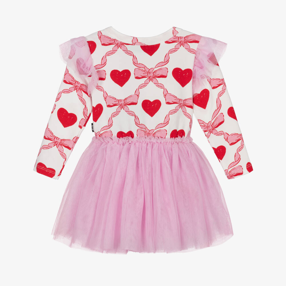 Rock Your Baby-Baby Girls Pink & Red Heart Print Tutu Dress | Childrensalon