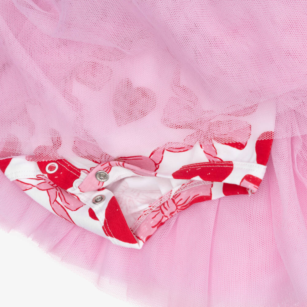 Rock Your Baby-Baby Girls Pink & Red Heart Print Tutu Dress | Childrensalon