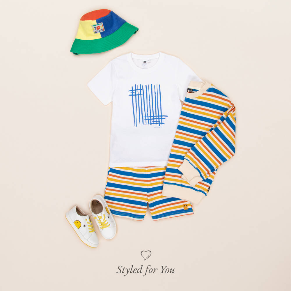 NATALIA-LS-BLOUSE-KIDS - YELLOW ROSE BLUE STRIPE