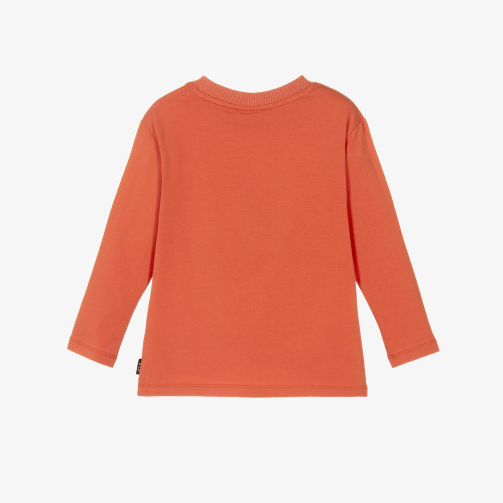 Rock Your Baby-Boys Orange Cotton Top with Monster Face | Childrensalon