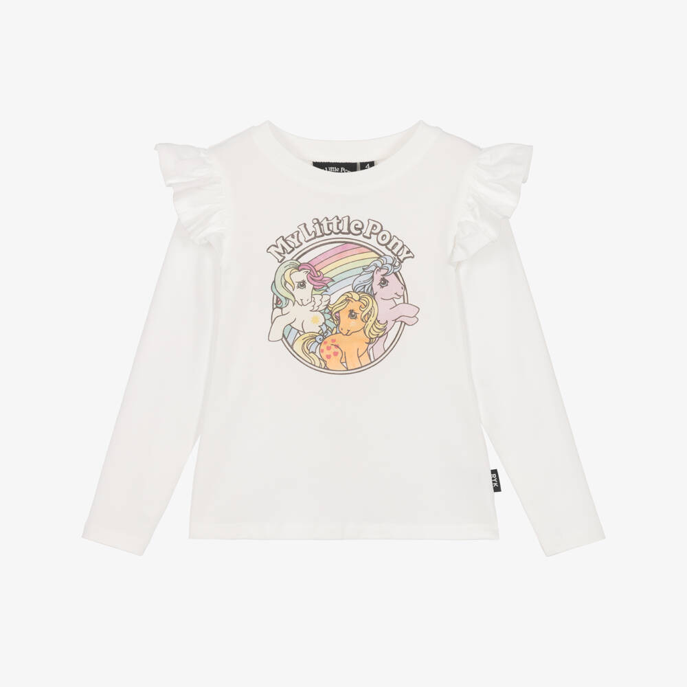 Rock Your Baby-Girls Ivory Long-Sleeved Top with My Little Pony Print | Childrensalon