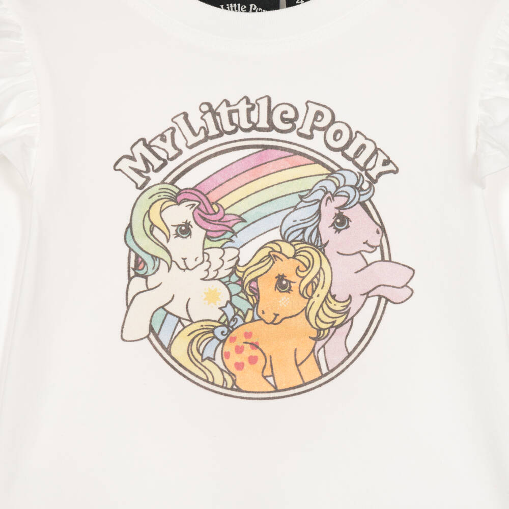 Rock Your Baby-Girls Ivory Long-Sleeved Top with My Little Pony Print | Childrensalon
