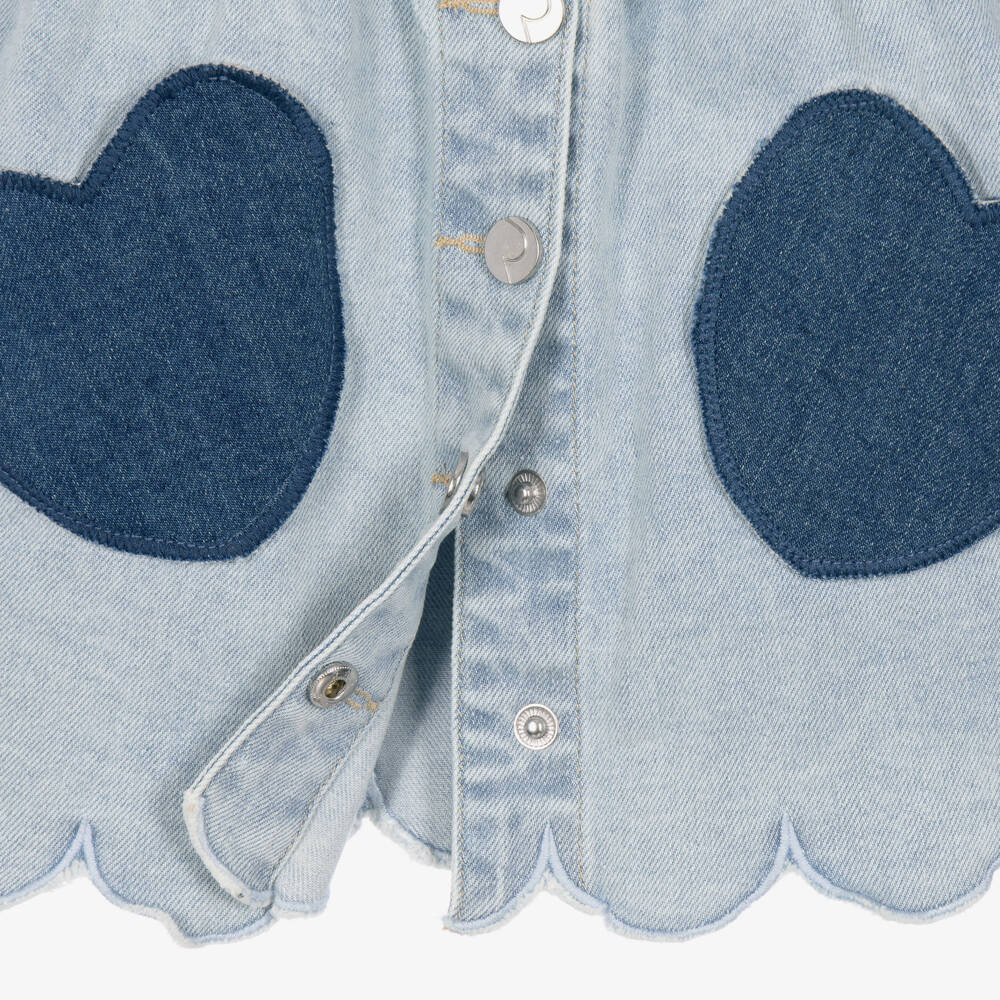 Rock Your Baby-Girls Light Blue Denim Skirt with Heart Pockets | Childrensalon