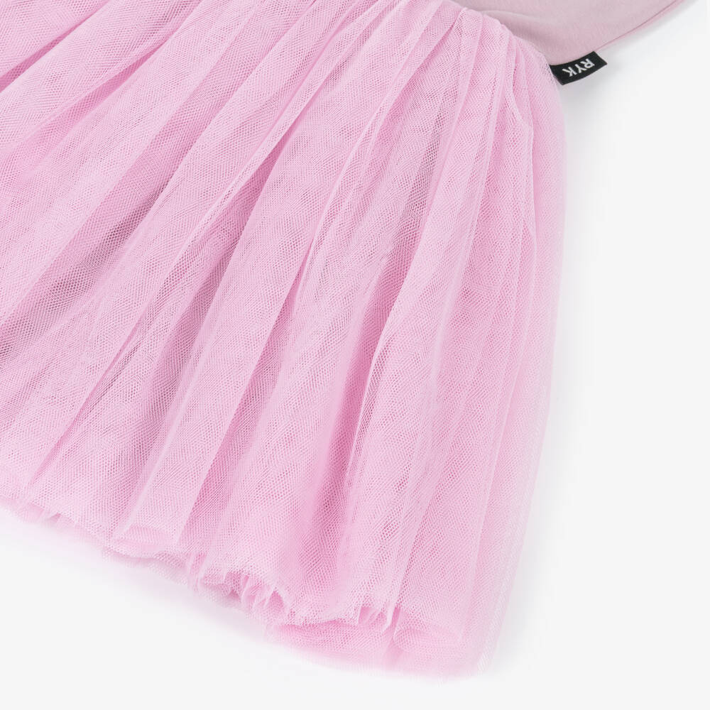 Rock Your Baby-Girls Lilac Unicorn Cotton Jersey & Tulle Dress | Childrensalon