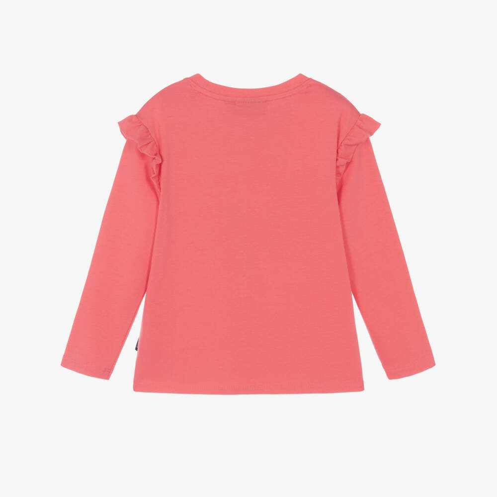 Rock Your Baby-Girls Pink Cotton Rainbow & Slogan Print Top | Childrensalon