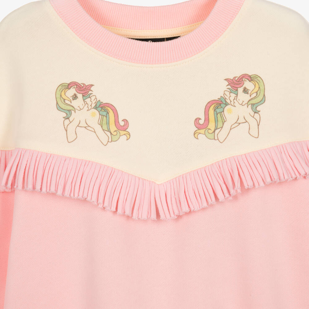 Rock Your Baby-Girls Pink Fringed Sweatshirt with My Little Pony Prints | Childrensalon
