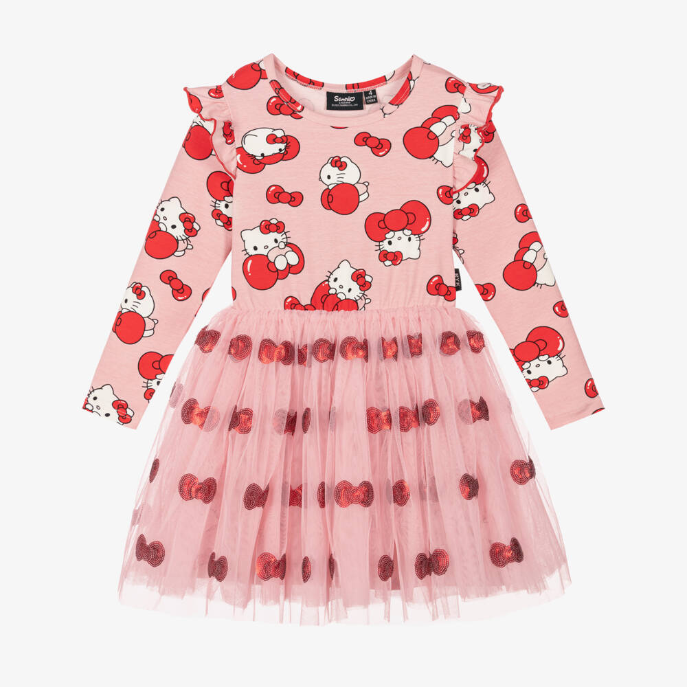 Rock Your Baby-Girls Pink Hello Kitty Jersey & Tulle Dress | Childrensalon