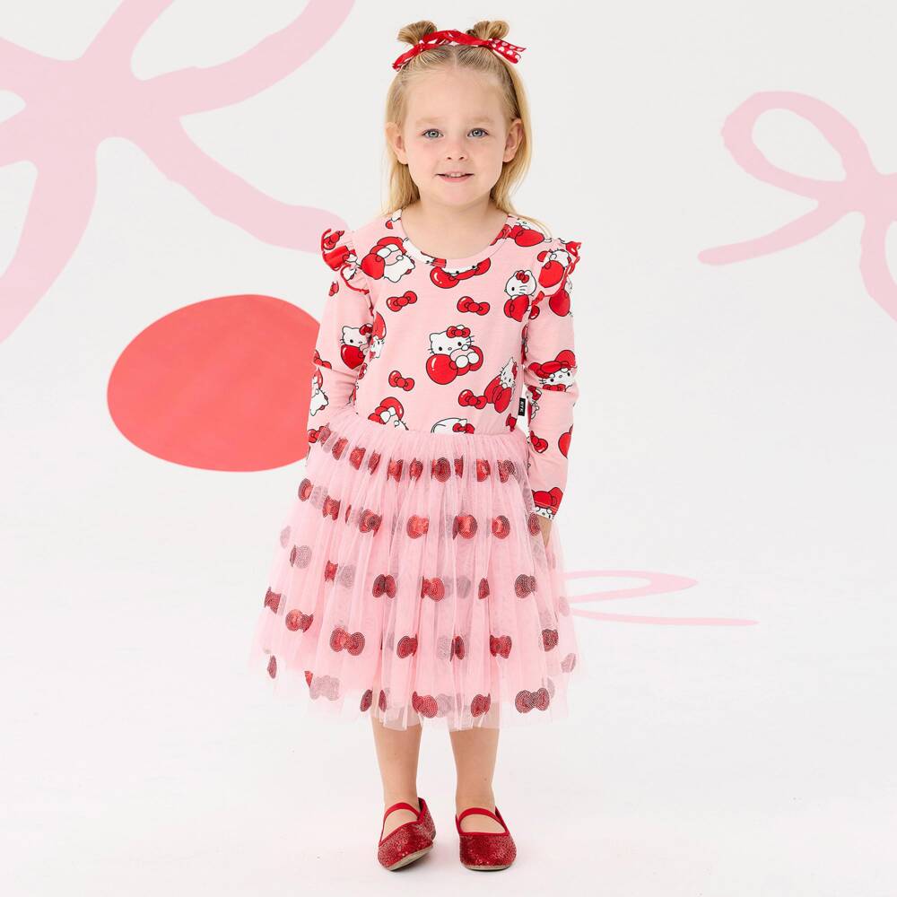Rock Your Baby-Girls Pink Hello Kitty Jersey & Tulle Dress | Childrensalon