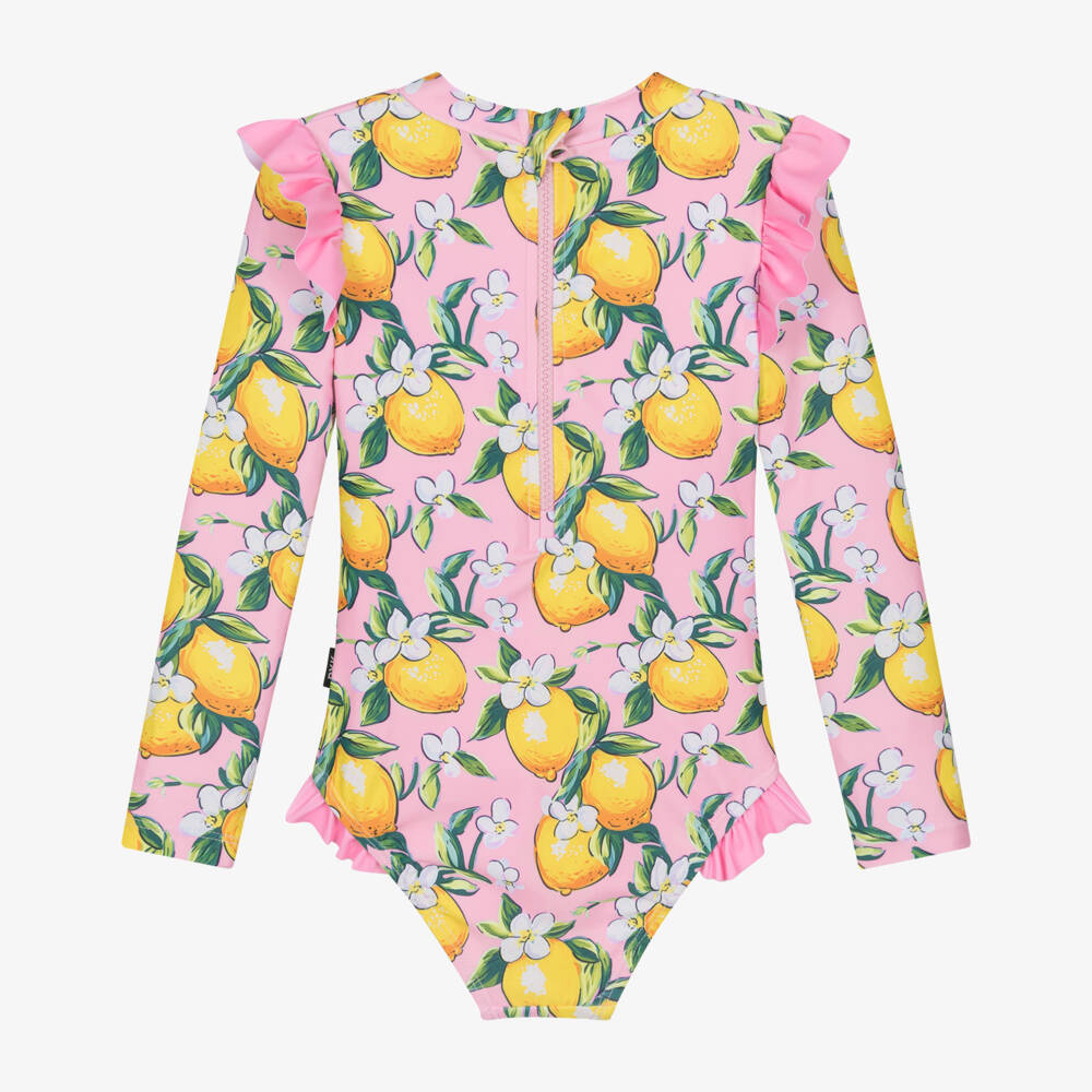 Rock Your Baby-Girls Pink Lemon Resort Swimsuit (UPF50+) | Childrensalon