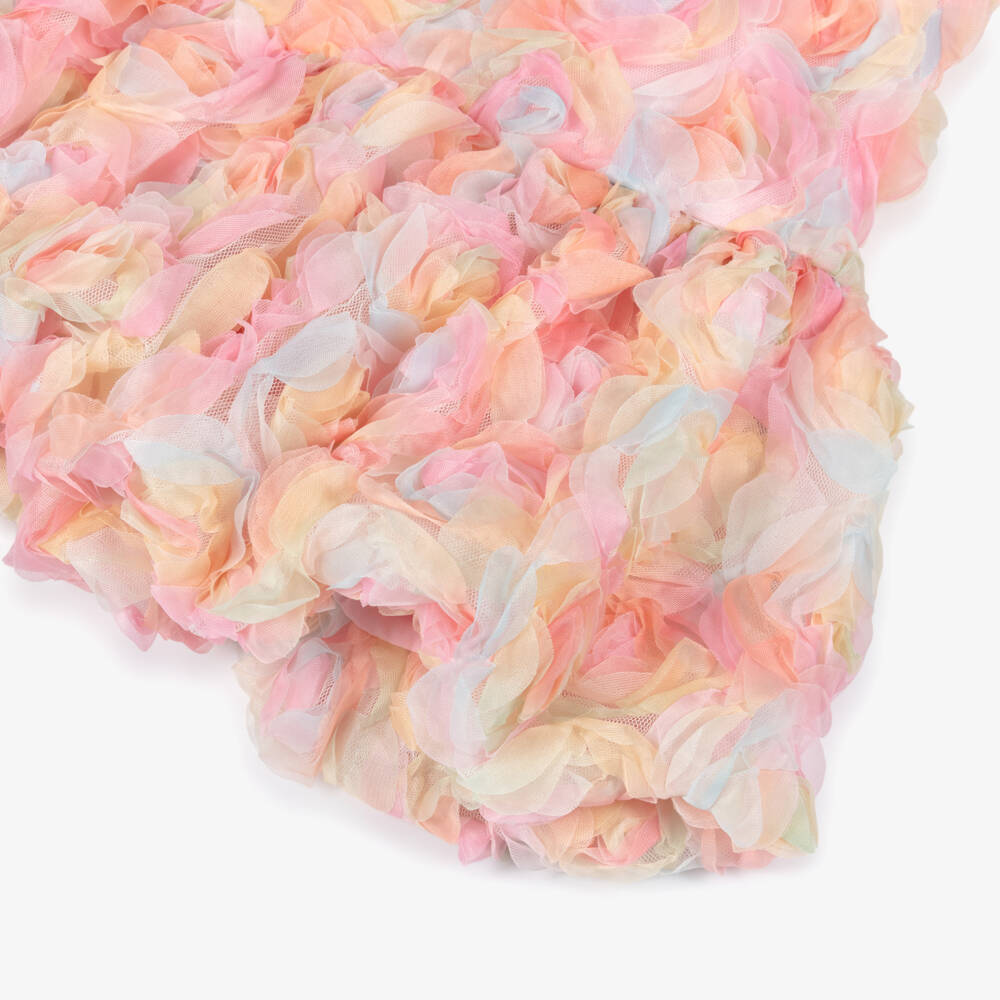 Rock Your Baby-Girls Pink Pastel Dress with Floral Appliqués | Childrensalon