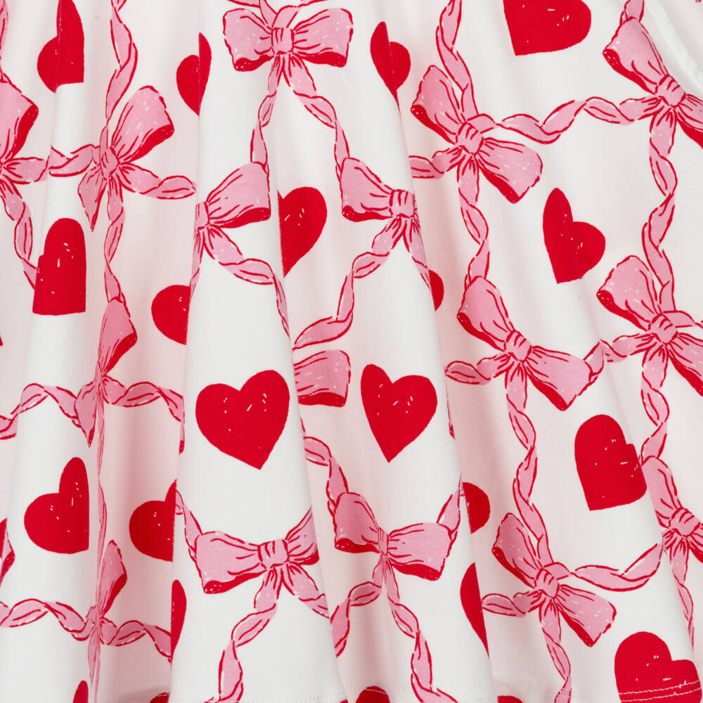 Rock Your Baby-Girls Pink & Red Heart Print Cotton Jersey Dress | Childrensalon