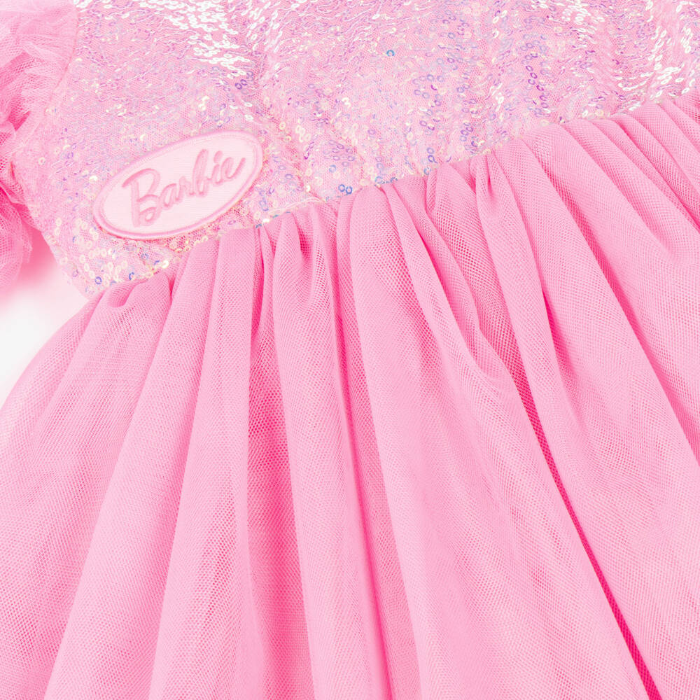 Rock Your Baby-Girls Pink Sequin Barbie Tulle Dress | Childrensalon