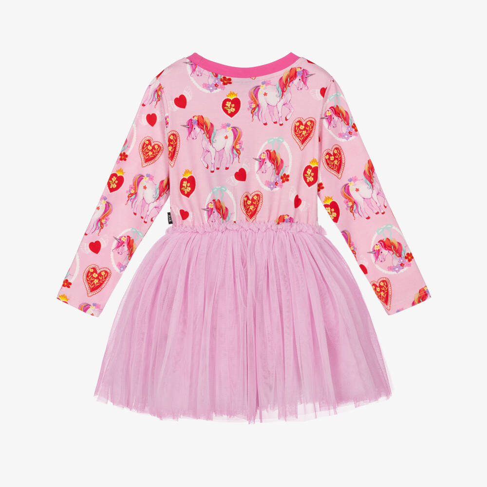 Rock Your Baby-Girls Pink Unicorn Hearts Tutu Dress | Childrensalon