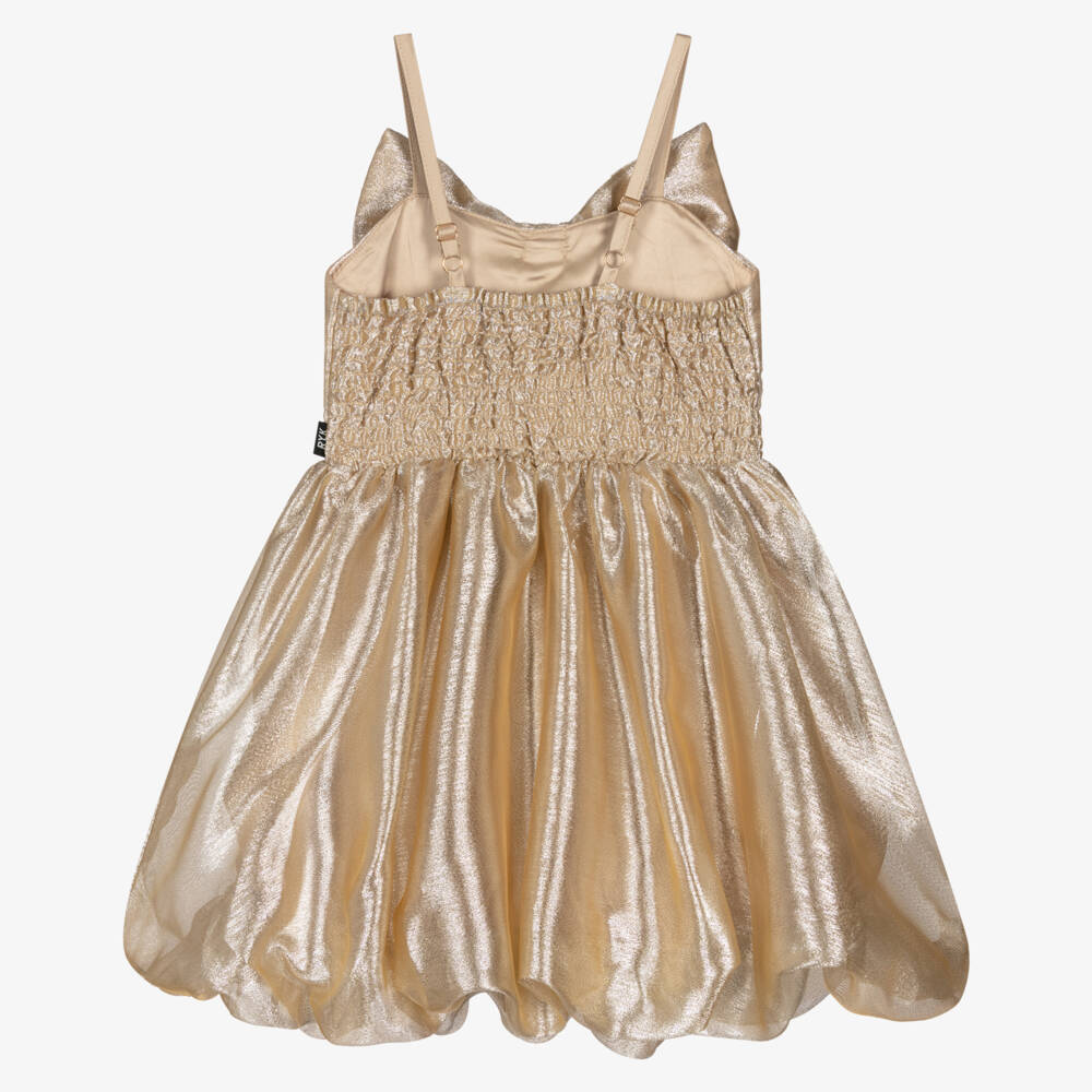 Rock Your Baby-Girls Shimmering Gold Organza Dress | Childrensalon