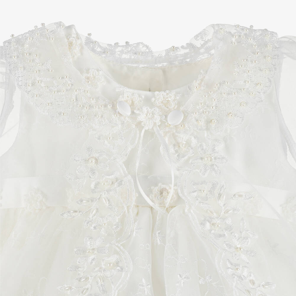 Roma e Toska-Кремовое цермониальное платье и жакет для малышек | Childrensalon