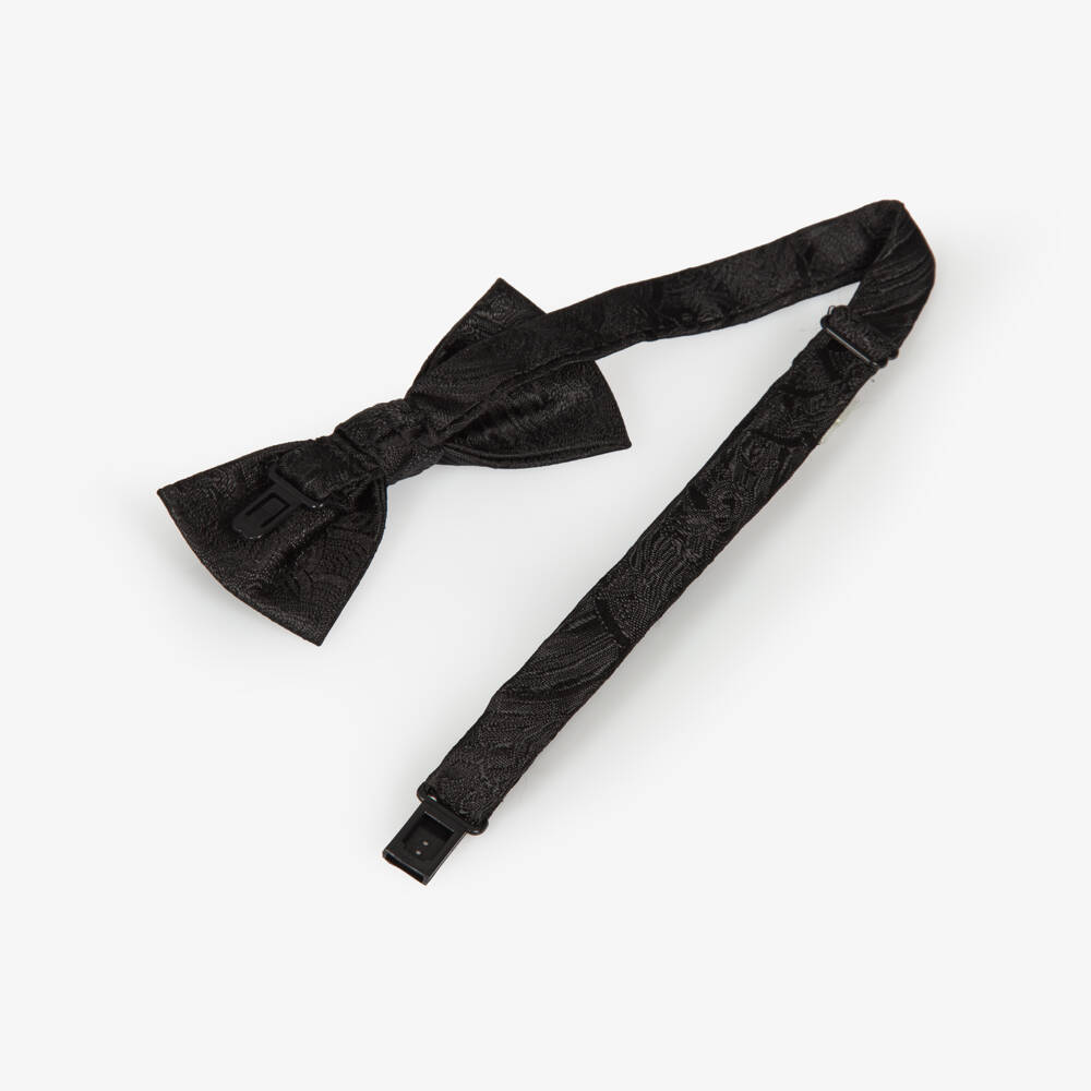 Romano-بدلة جاكار بربطة عنق لون أسود للأولاد | Childrensalon