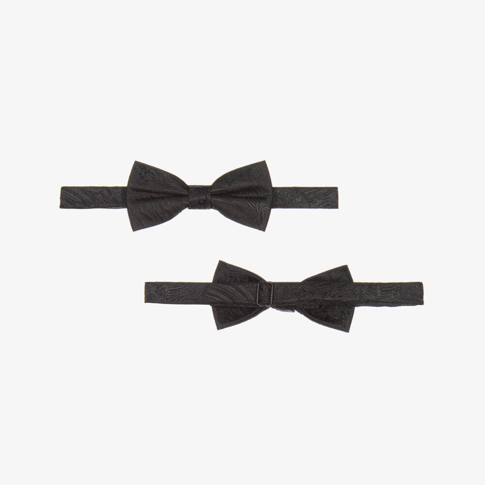 Romano-بدلة جاكار بربطة عنق لون أسود للأولاد | Childrensalon