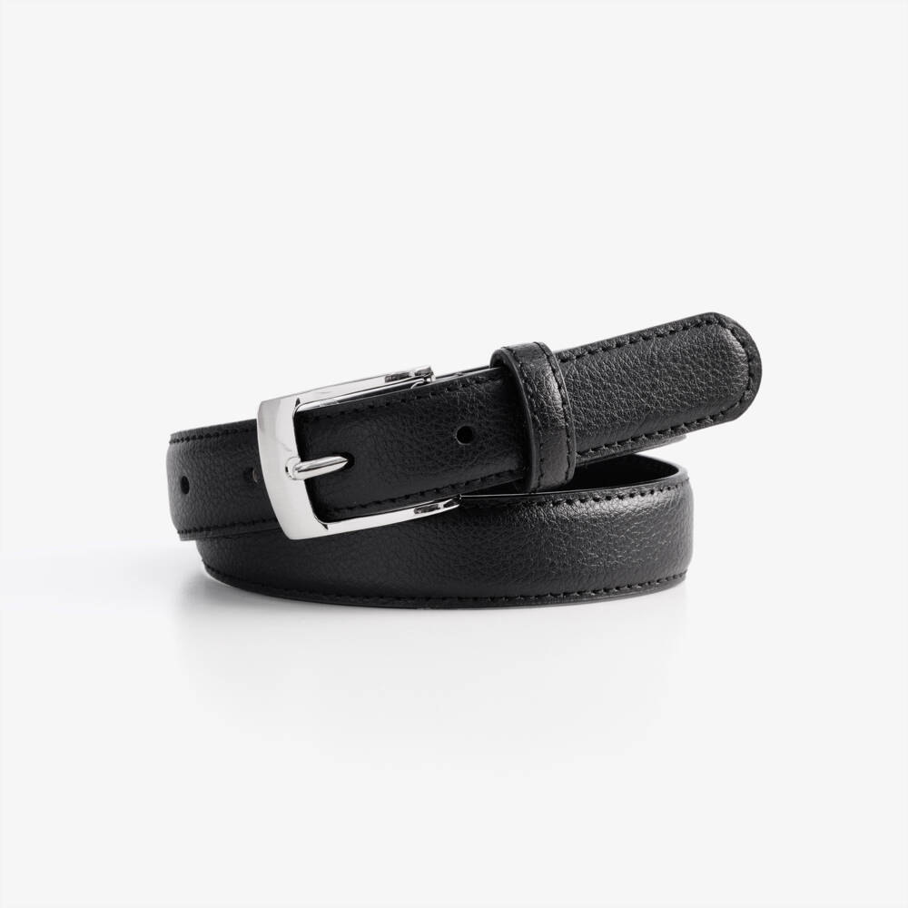 Romano-Boys Black Leather Belt | Childrensalon