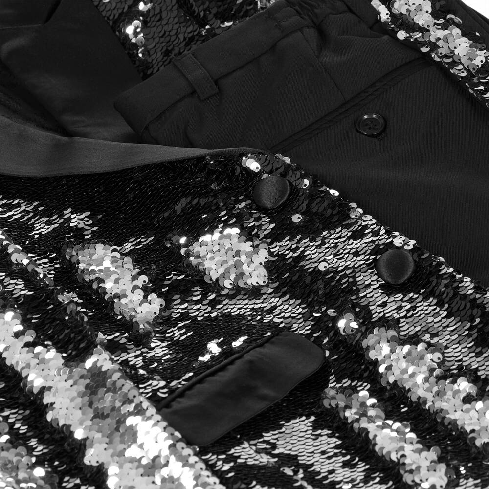 Romano-بدلة تاكسيدو بترتر لون أسود | Childrensalon