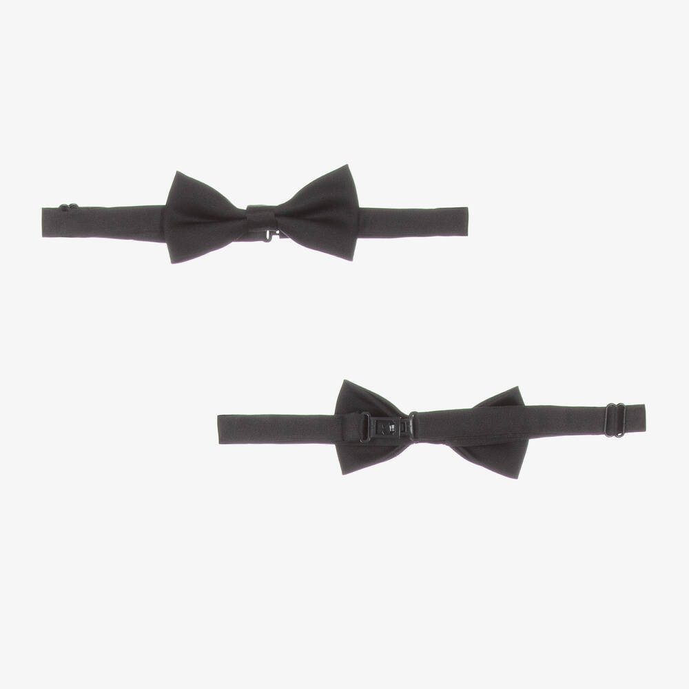 Romano-بدلة توكسيدو مزيج قطن تويل لون أسود للأولاد | Childrensalon