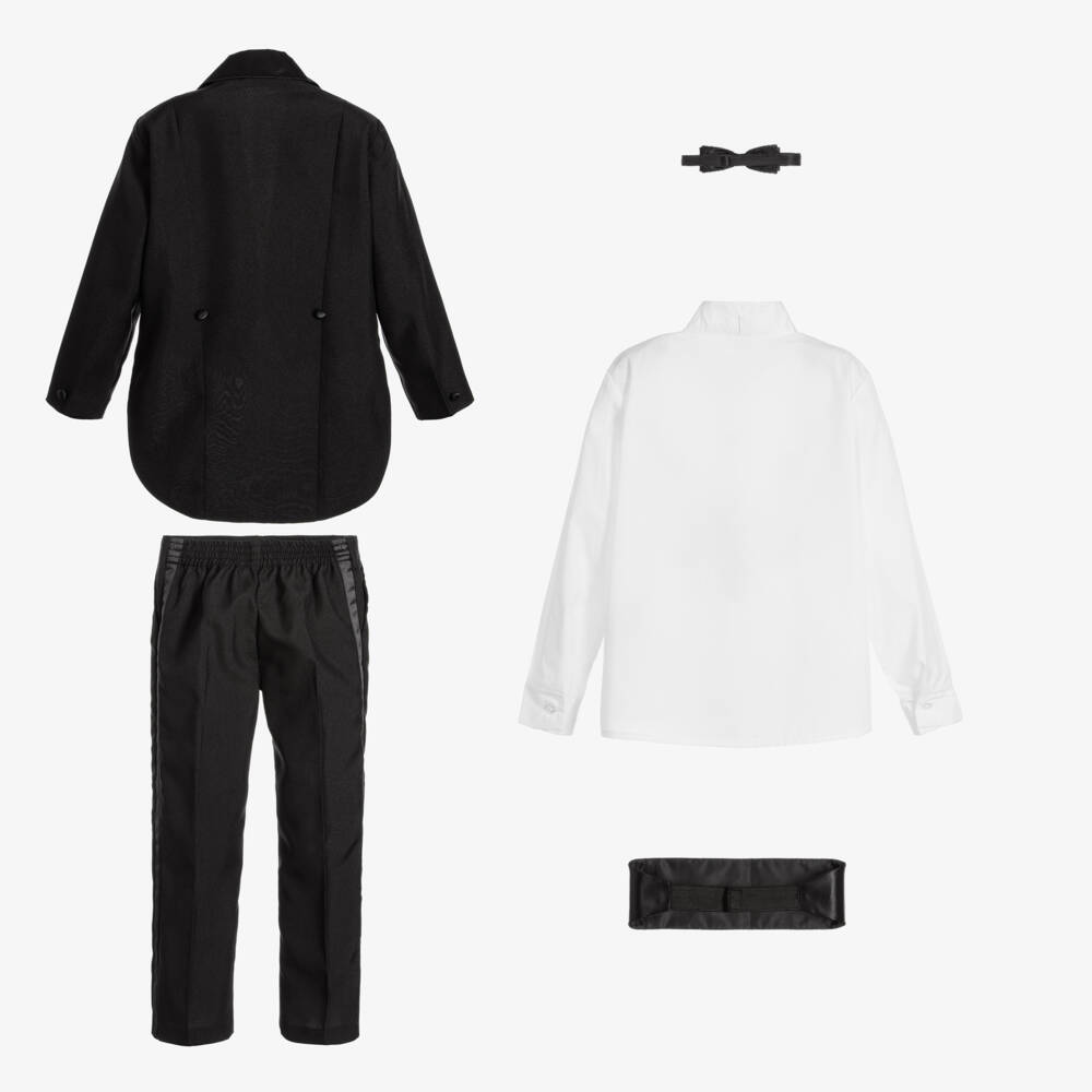 Roma e Toska-Черный костюм-смокинг для мальчиков | Childrensalon