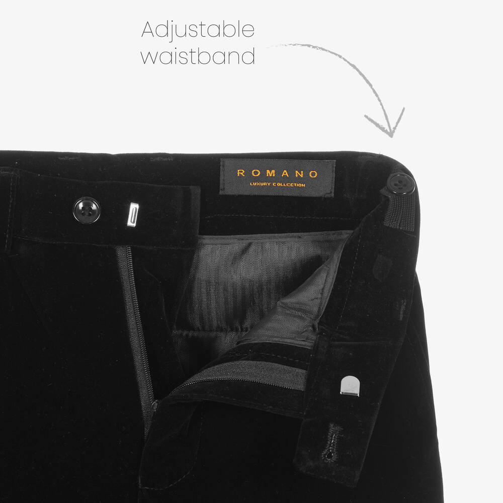 Roma e Toska-Черный бархатный костюм для мальчиков | Childrensalon