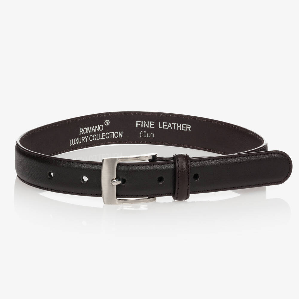 Romano-Boys Brown Leather Belt  | Childrensalon
