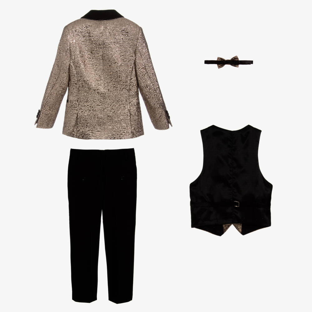 Roma e Toska-Черно-золотистый костюм для мальчиков | Childrensalon