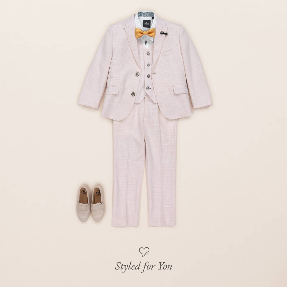 Romano-Boys Gold Satin Bow Tie (10cm) | Childrensalon