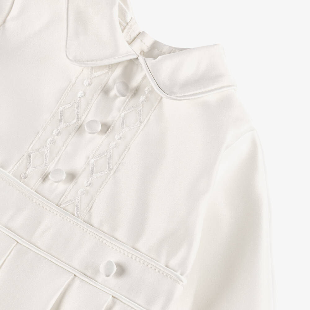 Romano-طقم أفرول أطفال ولادي ساتان لون عاجي | Childrensalon