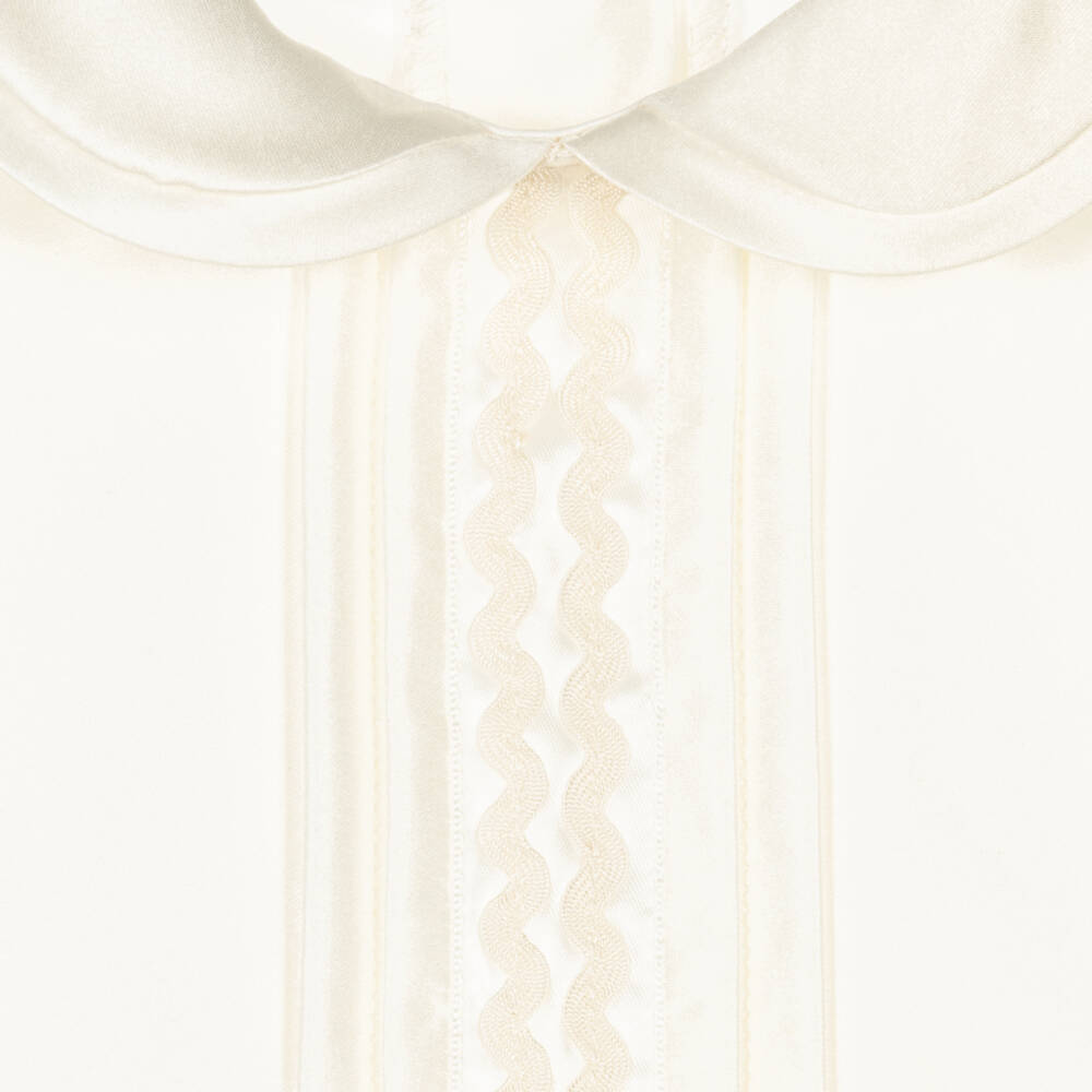 Romano-طقم أفرول أطفال ولادي ساتان لون عاجي | Childrensalon