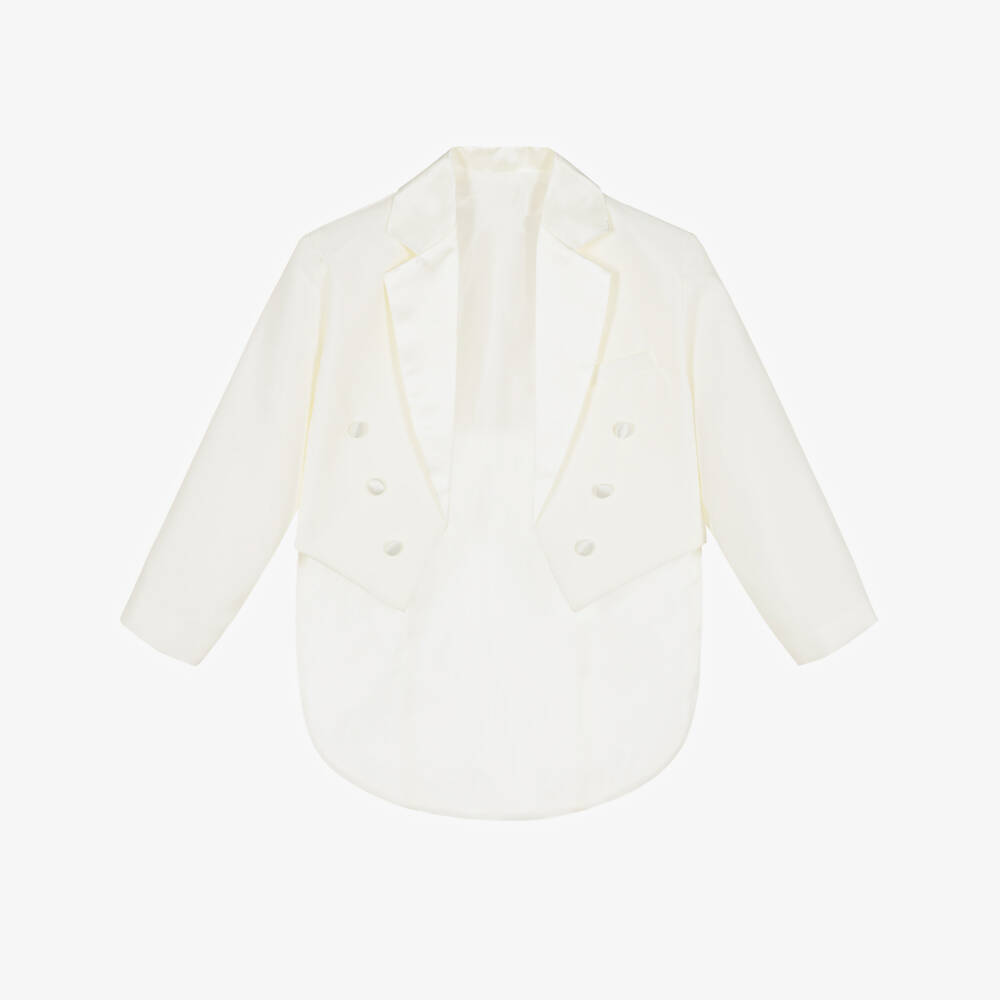 Romano-Boys Ivory Tailcoat Tuxedo Suit | Childrensalon