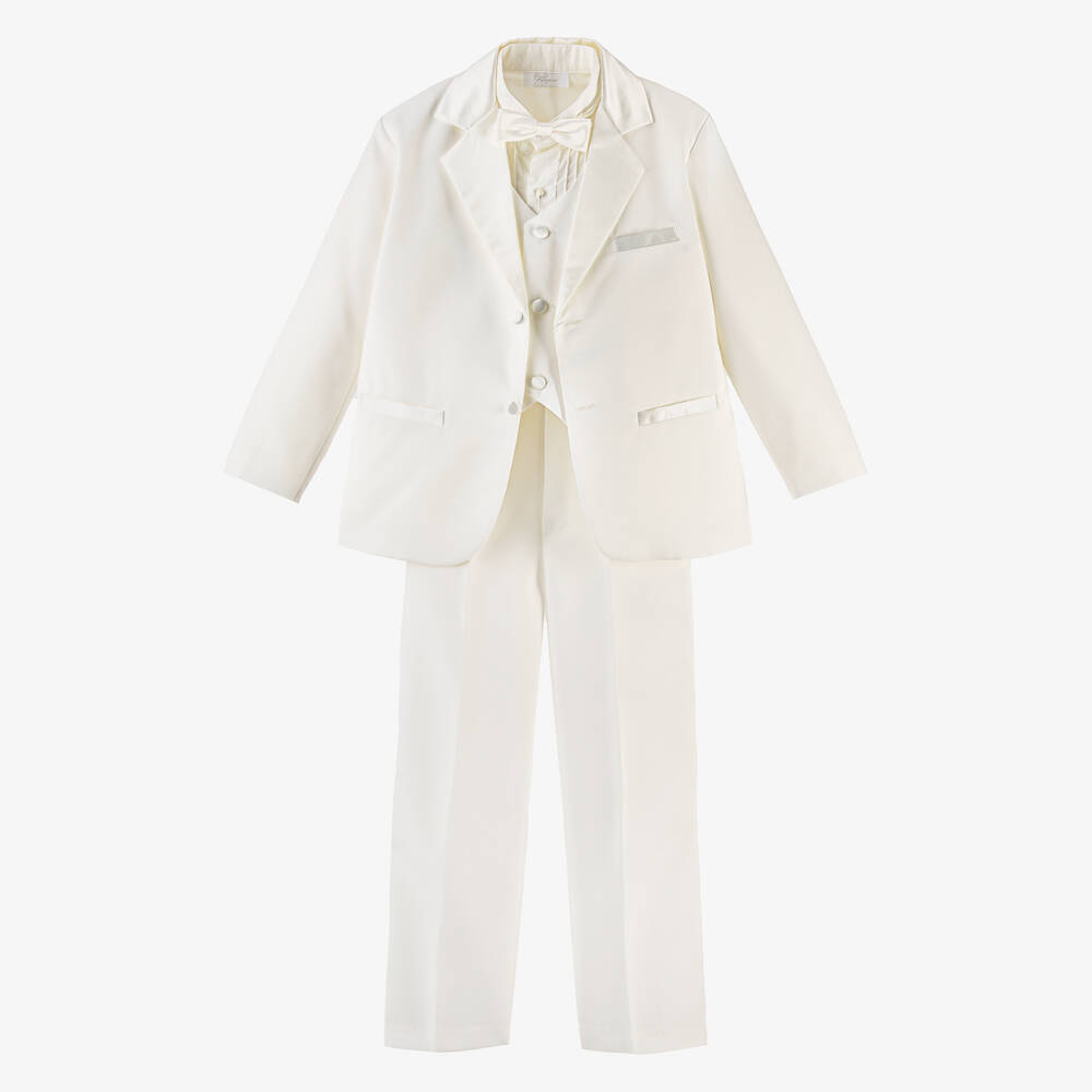 Romano-Boys Ivory Tuxedo Suit | Childrensalon