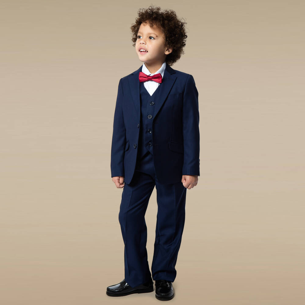 Romano-Boys Navy Blue Suit | Childrensalon