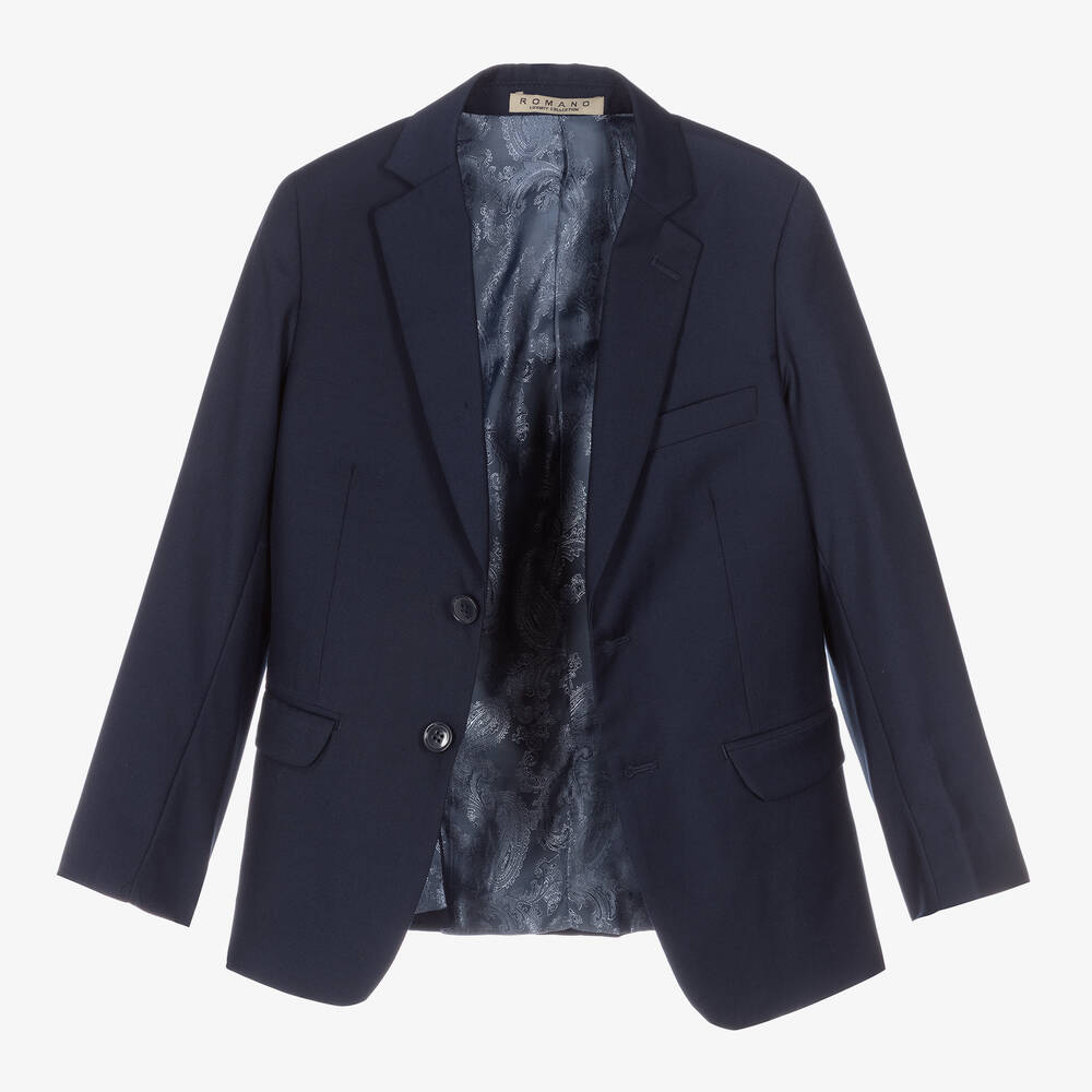 Romano-Boys Navy Blue Suit | Childrensalon
