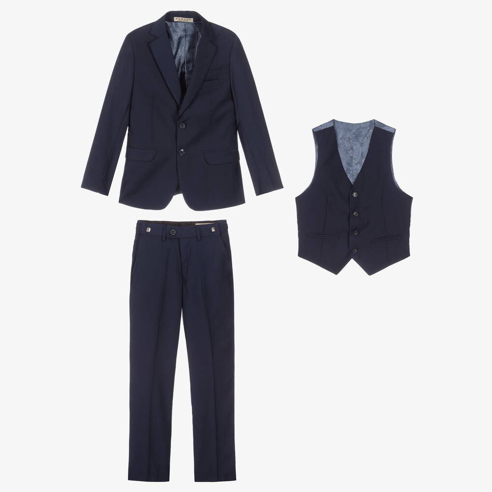 Romano-Boys Navy Blue Suit | Childrensalon