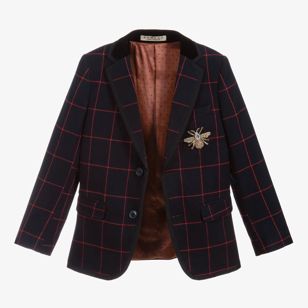 Romano-بدلة مزيج فيسكوز لون كحلي للأولاد | Childrensalon